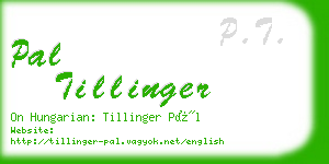 pal tillinger business card